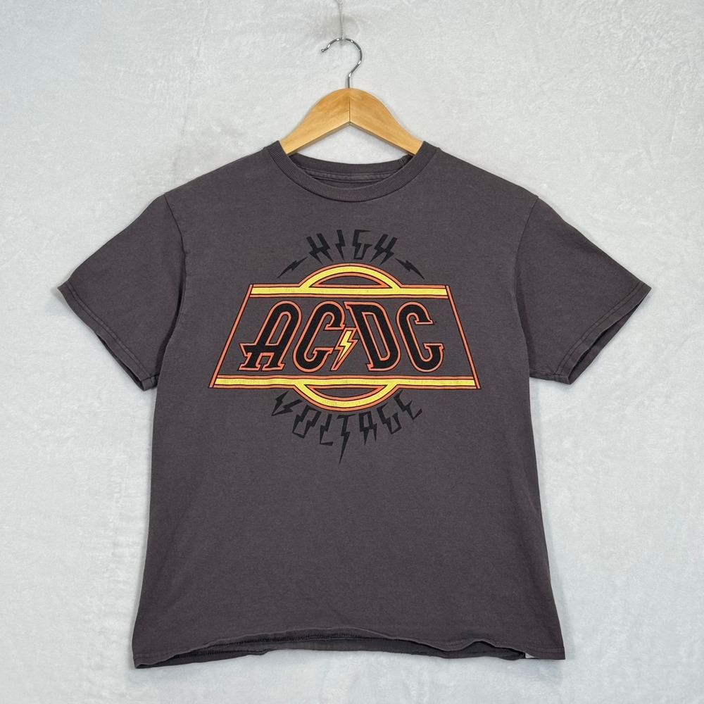 AC/DC Gray High Voltage Graphic T-Shirt Size L